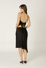 Satin Pointed Hem Bandeau Top