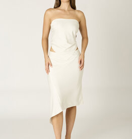 Satin Pointed Hem Bandeau Top