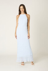 Crinkle Texture Open Back Maxi Dress