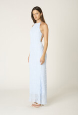 Crinkle Texture Open Back Maxi Dress