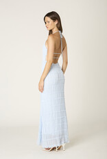 Crinkle Texture Open Back Maxi Dress