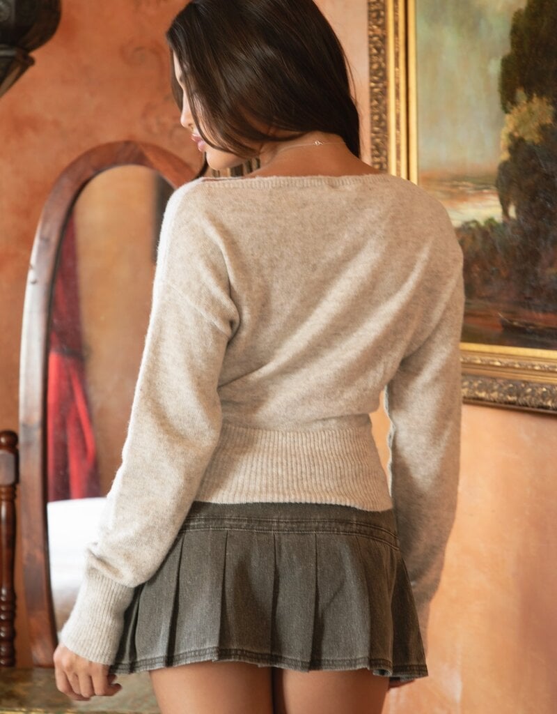 Gaines Off Shoulder Knit Sweater