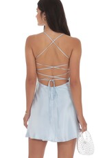 Lucy In The Sky Satin Sequin Bust Mini Dress