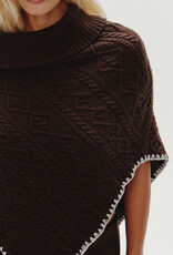 Frankies Bikinis Windswept Cotton Knit Poncho