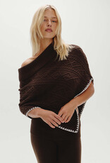 Frankies Bikinis Windswept Cotton Knit Poncho