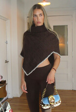 Frankies Bikinis Windswept Cotton Knit Poncho