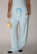 Striped Ribbed Drawstring Pants