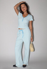 Striped Ribbed Drawstring Pants