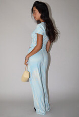 Striped Ribbed Drawstring Pants