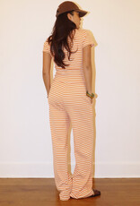 Striped Ribbed Drawstring Pants