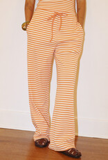 Striped Ribbed Drawstring Pants