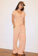 Striped Ribbed Drawstring Pants