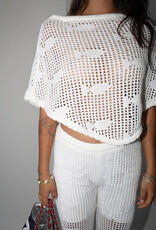 Crochet Open Knit Poncho Top