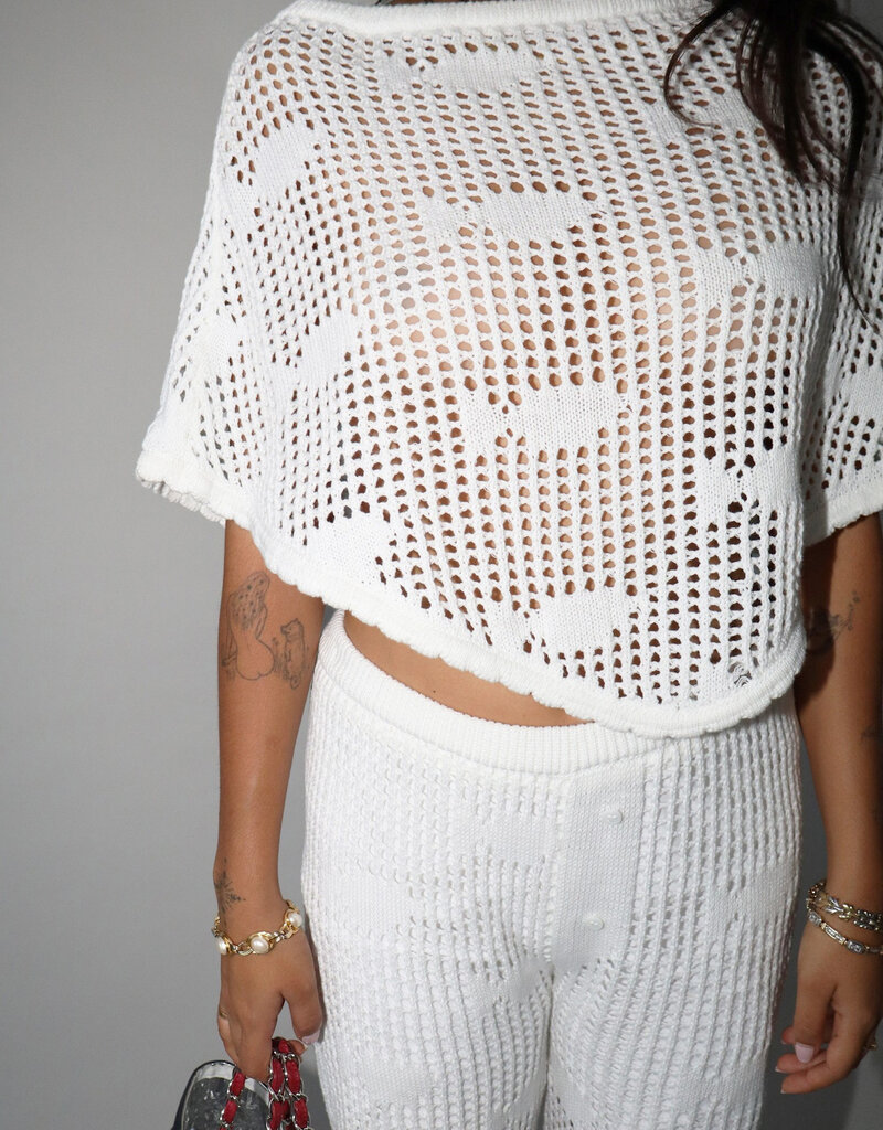 Crochet Open Knit Poncho Top