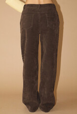 Studded Suede Wide Leg Pant