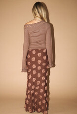 Off Shoulder Sweater With Crochet Trim