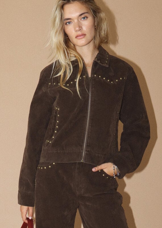 Suede Studded Jacket