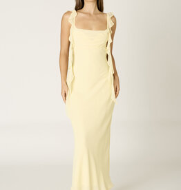 Jinea Chiffon Frill Maxi Dress