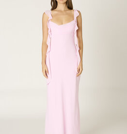 Jinea Chiffon Frill Maxi Dress