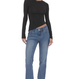 Lucy In The Sky Double Button Slim Flare Jeans