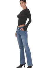 Lucy In The Sky Double Button Slim Flare Jeans