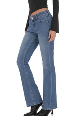 Lucy In The Sky Double Button Slim Flare Jeans