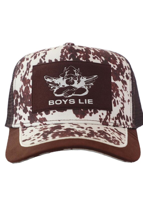 Boys Lie First Rodeo Trucker Hat Black