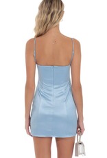 Lucy In The Sky Satin Front Bow Mini Dress