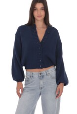 Lucy In The Sky Chunky Knit Cardigan Long Sleeve Sweater