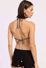 Open Back Halter Sequin Top