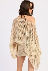 Shell Trim Crochet Poncho