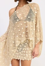 Shell Trim Crochet Poncho