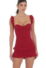 Lucy In The Sky Ruffle Bodycon Mini Dress