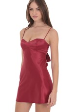 Lucy In The Sky Satin Sweetheart Neck Mini Dress