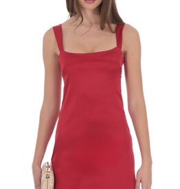 Lucy In The Sky Satin Shift Mini Dress