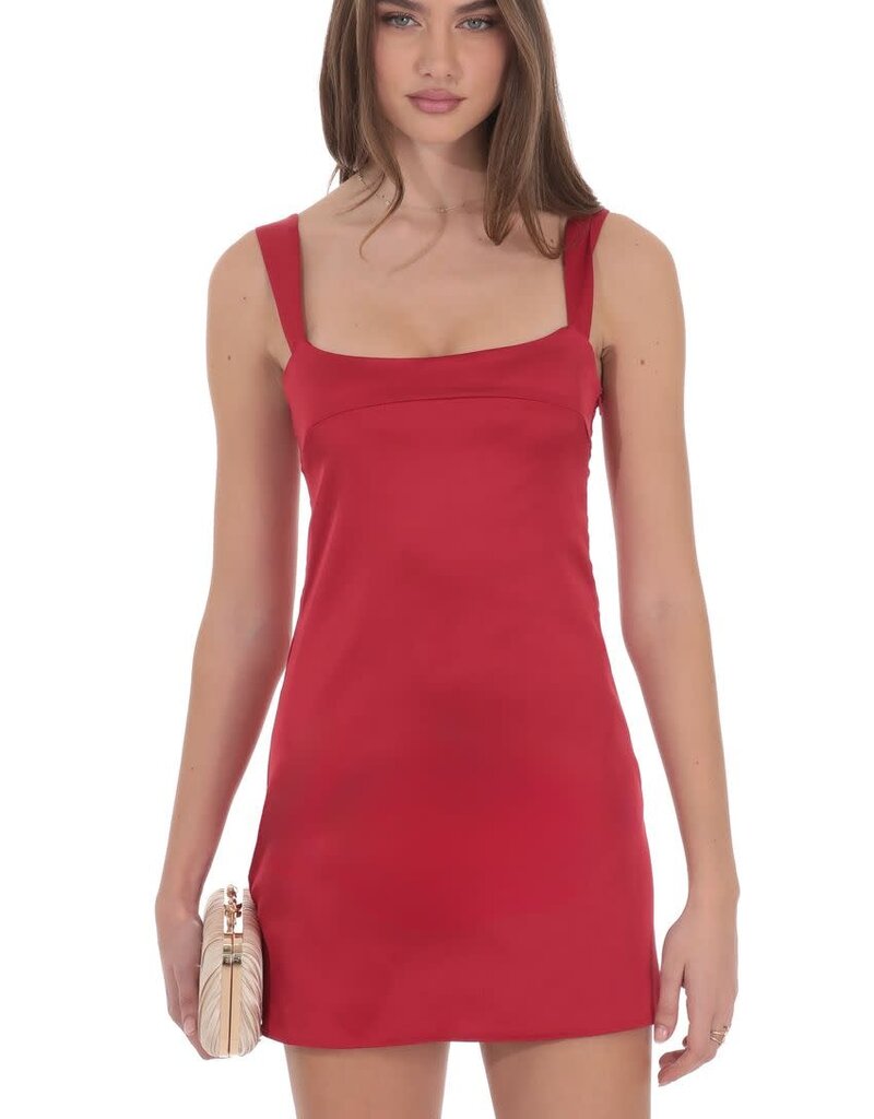 Lucy In The Sky Satin Shift Mini Dress