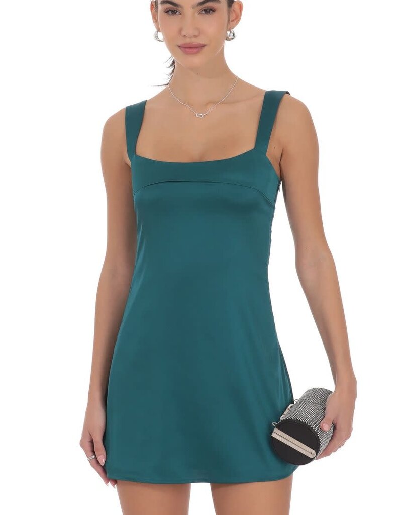 Lucy In The Sky Satin Shift Mini Dress