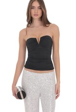 Lucy In The Sky V Strapless Ruched Top
