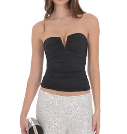 Lucy In The Sky V Strapless Ruched Top