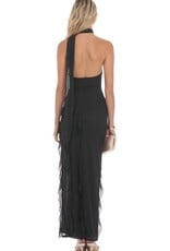 Lucy In The Sky Mesh Halter Scarf Maxi Dress