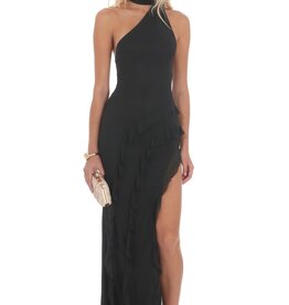 Lucy In The Sky Mesh Halter Scarf Maxi Dress