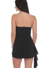 Lucy In The Sky Strapless Ruched Tassel Mini Dress