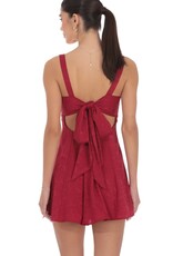 Lucy In The Sky Floral Jacquard Bow Tie Mini Dress