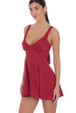 Lucy In The Sky Floral Jacquard Bow Tie Mini Dress