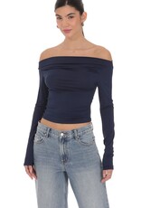 Lucy In The Sky Ruched Off Shoulder Top