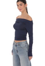 Lucy In The Sky Ruched Off Shoulder Top