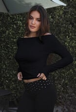 Linea Brushed Slim Fit Soft Off The Shoulder Top