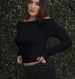 Linea Brushed Slim Fit Soft Off The Shoulder Top