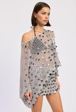 Shell Trim Crochet Poncho