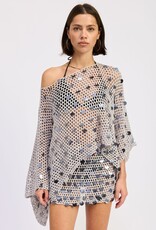 Shell Trim Crochet Poncho